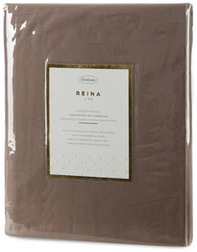 MAKOSATÉNOVÉ OBLIEČKY REINA24A 160X200 CM, 2 KS 70X80 CM SVETLOHNEDÁ
