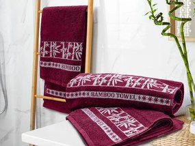 1x osuška BAMBOO vínová + 2x uterák BAMBOO vínový