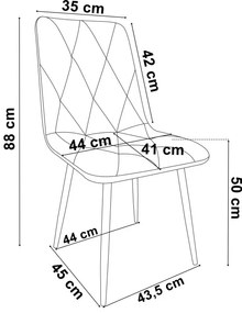 Jedálenská stolička MADISON zamatová, tmavozelená