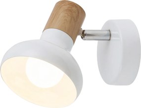 Rabalux HOLLY nástenné bodové svietidlo max. 1x40W | E14 | IP20 - biela, svetlé drevo