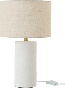 Biela keramická stolná lampa Pierre s tienidlom - Ø 23*37 cm/ 40W / E27