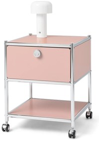 Kovový odkladací stolík »CN3« s 1 zásuvkou, staroružový