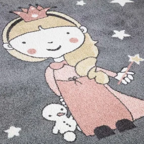 Detský koberec Anime 893 sivý