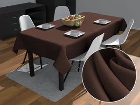 Biante Dekoračný obdĺžnikový obrus Rongo RG-083 Čokoládovo hnedý 60x100 cm