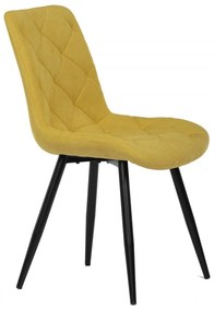 Jedálenská stolička MISTY — kov, látka, čierna / viac farieb Žltá