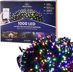 JU Svetelná reťaz iLLUMINATION (SMART), 1000 LED, viacfarebná, sieťové napájanie, interiér/exteriér