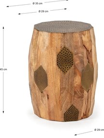 Okrúhly odkladací stolík z mangového dreva ø 29 cm Fabia – MOME