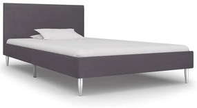 vidaXL Posteľný rám, sivý, látka 90x200 cm