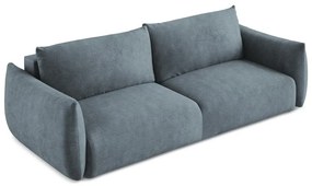 Modrá ženilková rozkladacia pohovka 230 cm Leila – Makamii