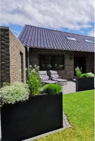 Kvetináč ELEMENTO, sklolaminát, šírka 88 cm, antracit