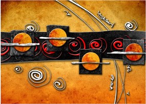 Obraz abstrakcie - Planéty (70x50 cm)