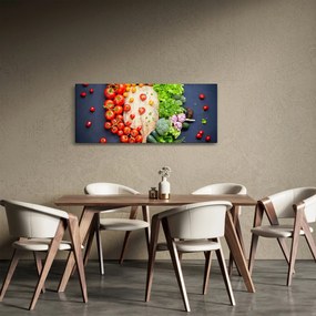 Obraz - Stôl plný zeleniny (120x50 cm)