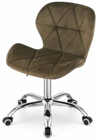 Otočná stolička AVOLA velvet - hnedá