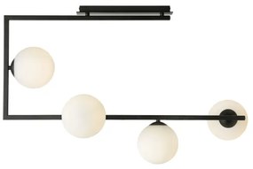 Luster na tyči SOMA 4xE14/10W/230V čierna/biela