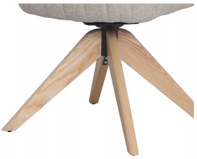 Jedálenská stolička Azalia D Velvet, béžová / dub