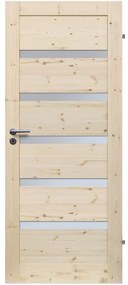 Dvere vnútorné Wezuwiusz 5S 70P so sukmi nelakované zámok na kľúč