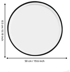 Eglo 425042 - nástenné zrkadlo BANI, priemer 31 cm, čierne