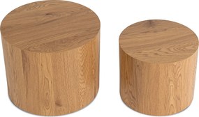 Vintino Set konferenčných stolíkov ABBIE dub naturálny