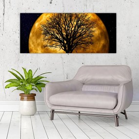 Obraz mesiace a siluet (120x50 cm)