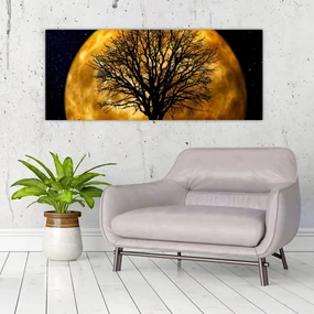 Obraz mesiace a siluet (120x50 cm)