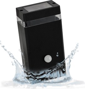 BERGE Fasádne svietidlo 1xGU10 HANEO SINGLE PIR PC - čierne