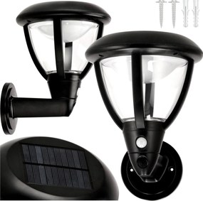 BERGE Solárne fasádne svietidlo s pohybovým senzorom