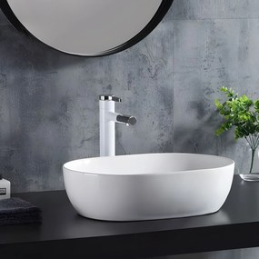 Rea Amelia, umývadlo na dosku 480x345x135 mm, biela lesklá, REA-U0416