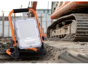 LED nabíjateľný reflektor so statívom LED/50W/3,2V 4500K 5000 mAh IP65 oranžový