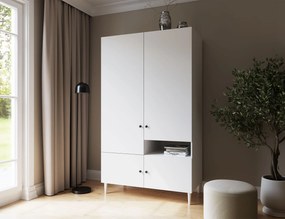 Šatní skriňa DULLUM 120x205cm, biela