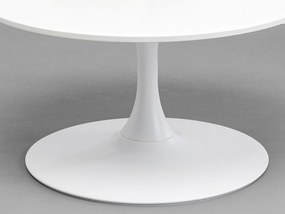 Schickeria konferenčný stolík biely Ø80 cm