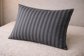 INTERMEDIC SK Obliečka na vankúš damašek tmavo sivá – hotelová Veľkosť: 70x90 cm