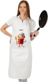 Kuchynská zástera Pasta EMI, biela