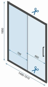 Rea Rapid Slide, 3-stenová sprchová kabína 110 (dvere) x 100(stena) x 100(stena) x 195 cm, 6mm číre sklo, chrómový profil, KPL-09105
