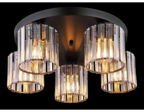 Globo 15742-5D - Prisadený luster JORDANA 5xE27/60W/230V pr. 46,5 cm čierna