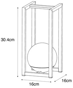 Sada 2 vonkajších stolných lámp čiernych s dotykovým nabíjaním - Nowi