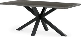 Jedálenský stôl HT-F4618 sivý dub / čierny