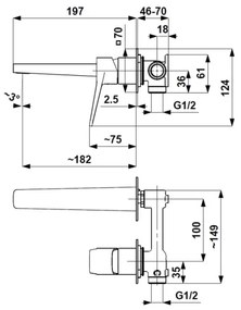 KFA Armatura 4529-810-00-Umývadlová batéria pre podomietkovú inštaláciu MALAGA l. chróm