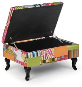 Patchwork podnožka, taburet RELAX