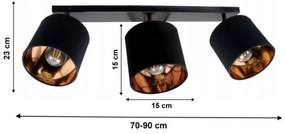 Bodové svietidlo SOFIA 3xE27/60W/230V čierna