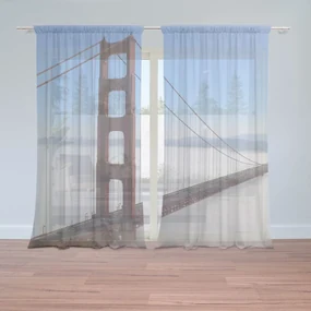 Sablio Záclony Golden Gate v hmle: 2ks 150x250cm