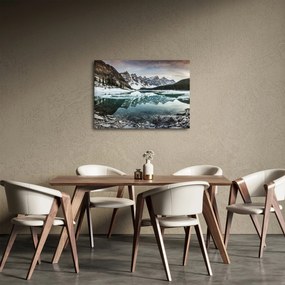 Obraz - jazero v zime (70x50 cm)