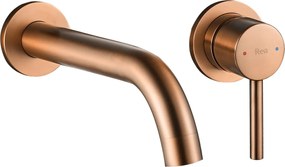 Rea Lungo, podomietková umývadlová batéria + BOX inštalačný systém, medená matná, REA-B4600