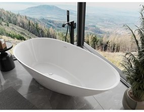 Mexen Milano, voľne stojaca vaňa z konglomerátu 170 x 86 cm, biela lesklá, 57301708510