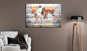 Artgeist Obraz na korku - Direction World [Cork Map] Veľkosť: 120x80