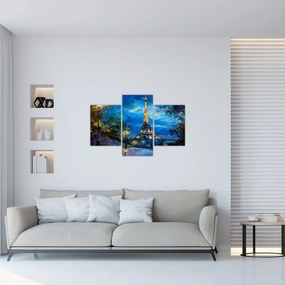 Obraz - Olejomaľba Eiffelovej veže (90x60 cm)