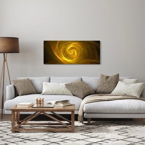 Obraz abstraktnej žltej špirály (120x50 cm)