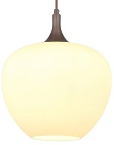 Globo 15548H1C - Luster na lanku MAXY 1xE27/60W/230V biela/hnedá