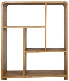 Knižnica z masívu mindi v prírodnej farbe 90x150x40 cm Lysa – Ixia