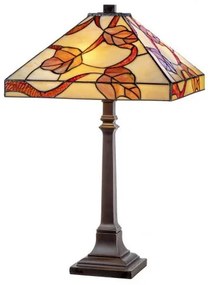 Stolná vitrážová lampa LEAVES 64*Ø36