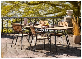 Drevené/kovové záhradné stoličky v súprave 2 ks v prírodnej farbe Cleveland – House Nordic